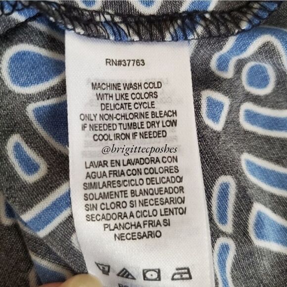 Laundry By Shelli Segal Blue/Black Dress Size 2 - Picture 7 of 8